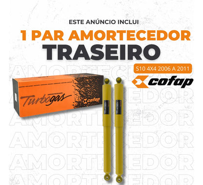 Par Amortecedor Traseiro Cofap Gm S10 2.8 12v 2010