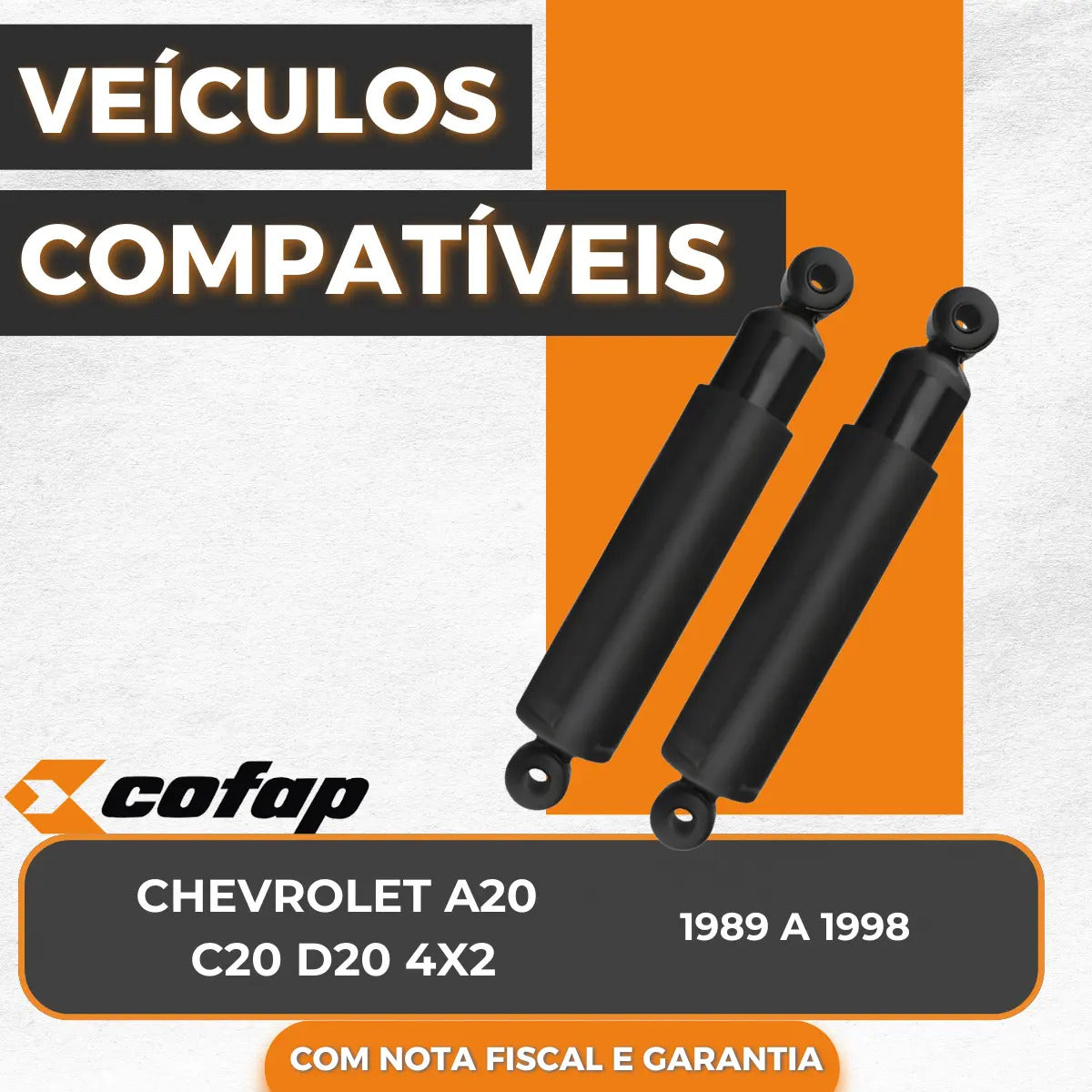 Par Amortecedor Traseiro A / C / D-20 4x2 1983 A 1992 Cofap