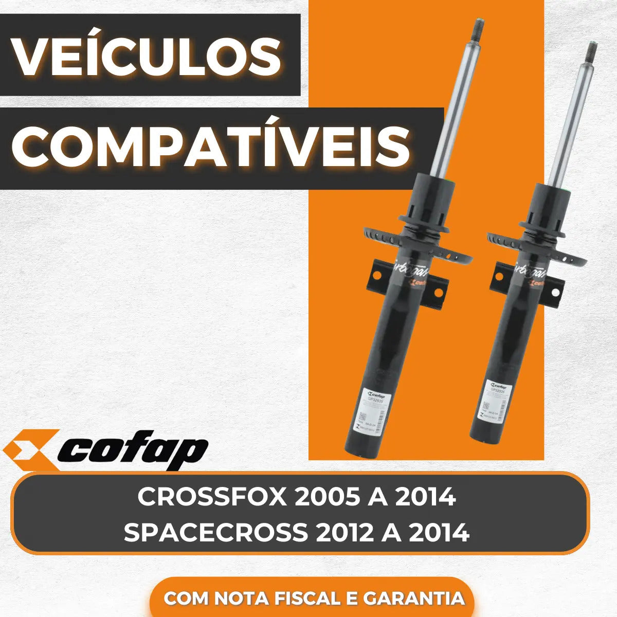 Par Amortecedor Dianteiro Crossfox Spacecross Original Cofap