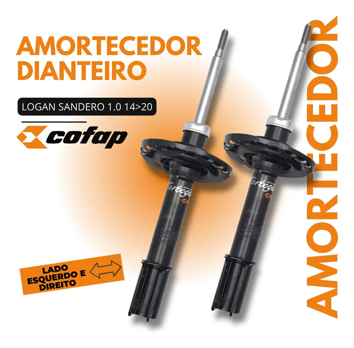 Par Amortecedor Dianteiro Logan Sandero 1.0 2014 A 20 Cofap