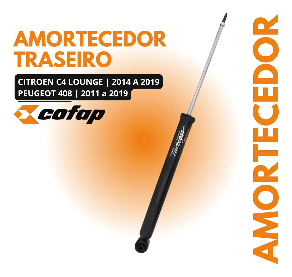 Amortecedor Traseiro Citroen C4 Lounge Peugeot 408 Cofap