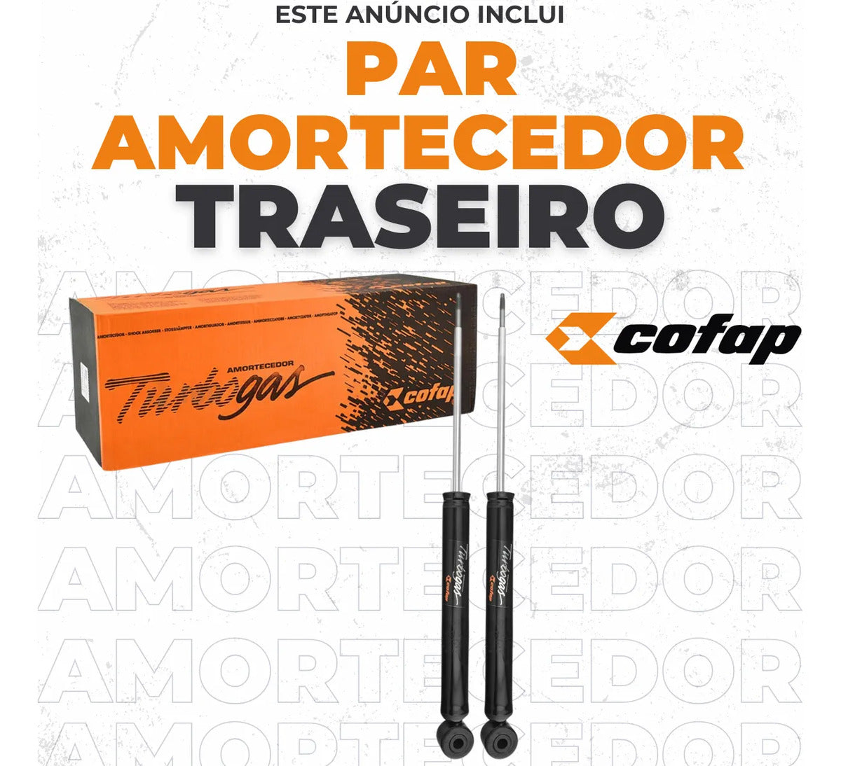 Par Amortecedor Traseiro Original Cofap Sandero 2007 2008