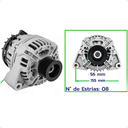 Alternador John Deere 6100 6110 6130 6150 7515 Trator