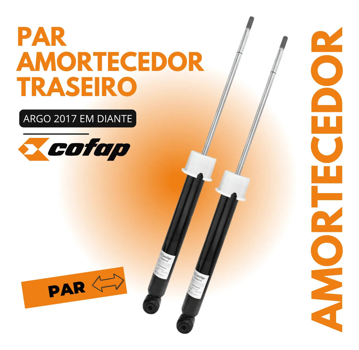 Par Amortecedor Traseiro Argo 1.0 1.3 1.8 Original Cofap