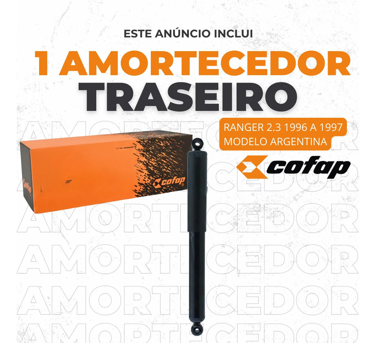 Amortecedor Traseiro Ford Ranger Argentina 1996 A 1997 Cofap