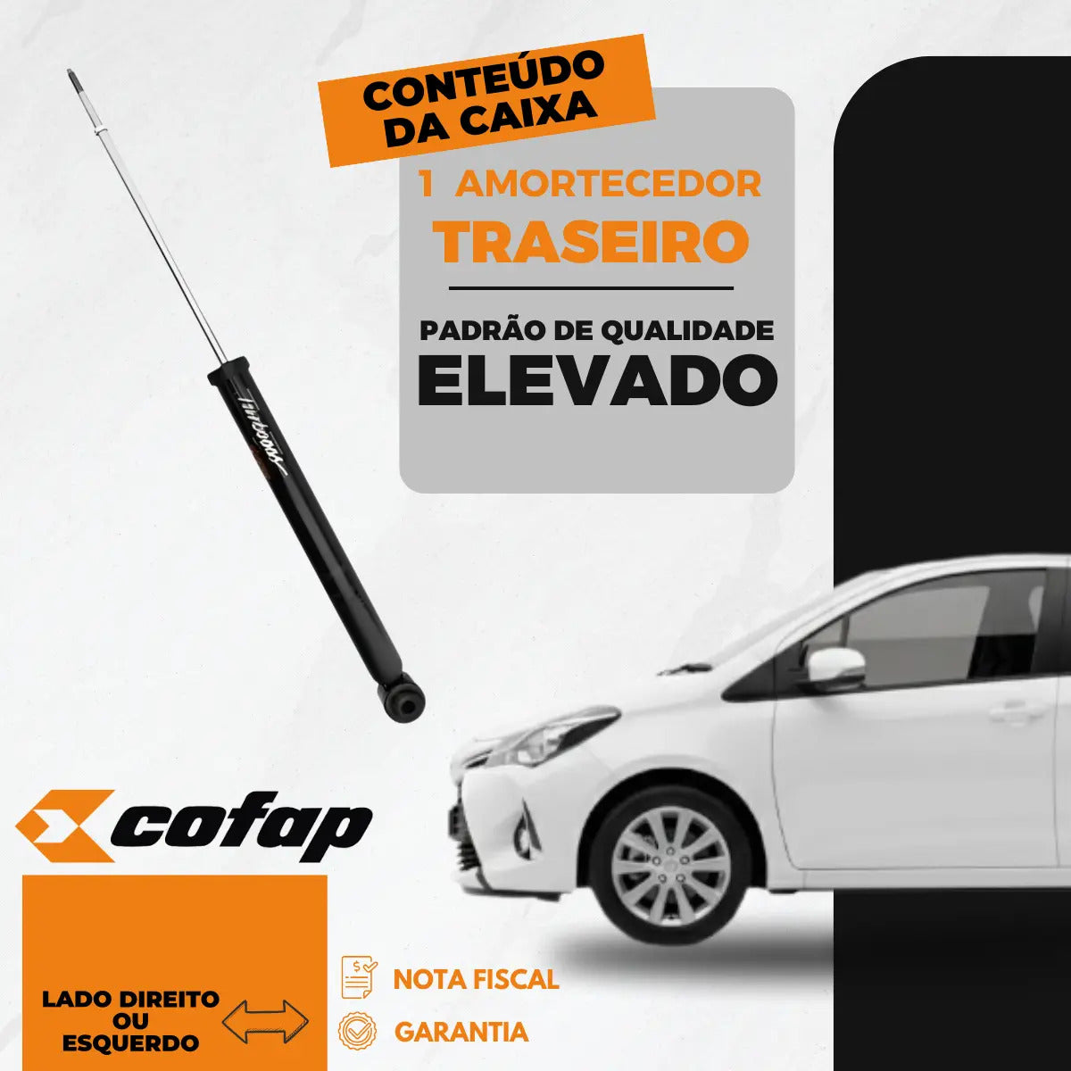 Amortecedor Traseiro Yaris 2018 Em Diante - Cofap