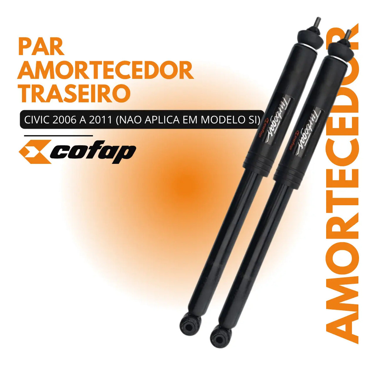 Par Amortecedor Traseiro Original Cofap New Civic 2008 2009