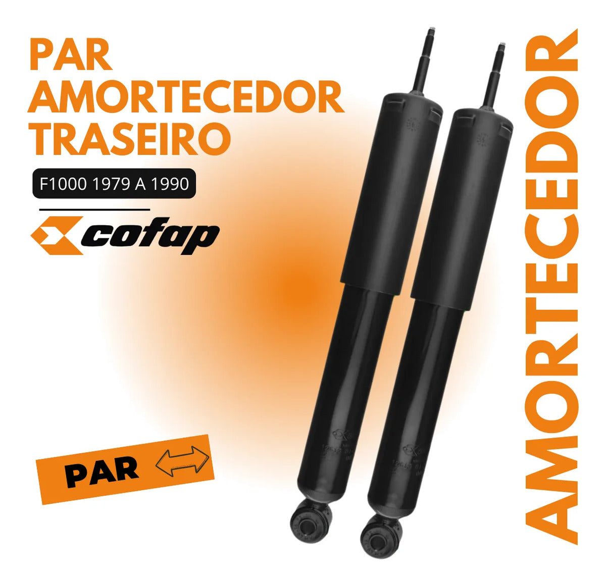 Par Amortecedor Traseiro F1000 1979 A 1990 Cofap