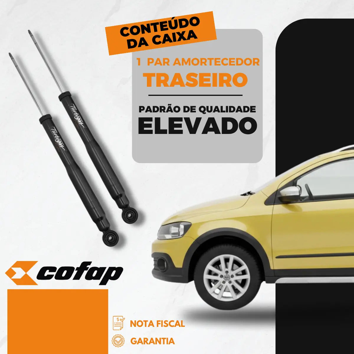 Par Amortecedor Traseiro Crossfox 2005 A 2014 Cofap
