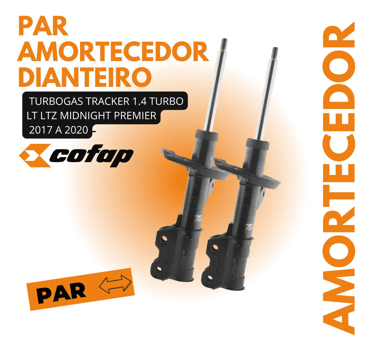 Par Amortecedor Dianteiro Tracker 1.4 2017 A 2020 Cofap