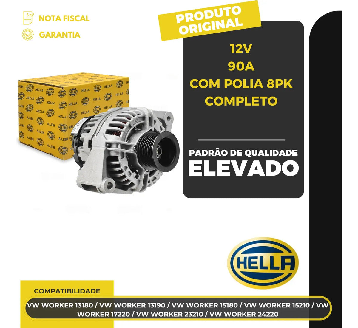 Alternador Corolla Fielder 1.8 16v 2002 A 2008 12v90a8pk