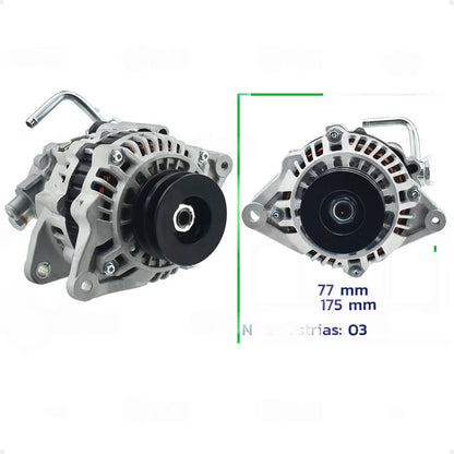 Alternador L200 Pajero 2.5 90a 12v Com Polia 2v 77mm