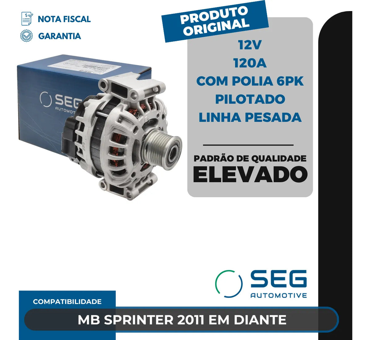 Alternador Sprinter 2.2 2012 A 2022 Pilotado