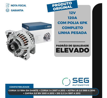 Alternador Corsa Astra Zafira S10 120a 1994 A 2012