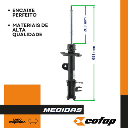 Amortecedor Dianteiro Esquerdo Focus 08/13 Cofap Gp33235