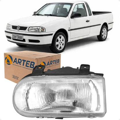 Farol Gol Saveiro G2 1997 98 99 2000 Máscara Cromada Arteb