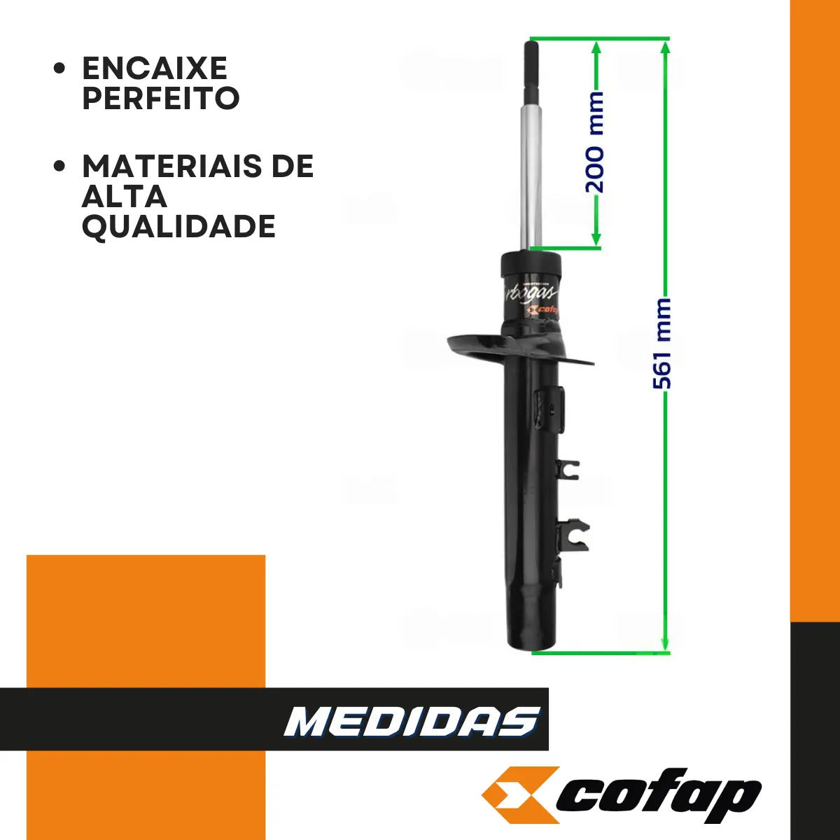 Par Amortecedor Dianteiro Citroen C3 2003 A 2012 Cofap