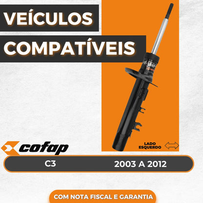 Amortecedor Dianteiro Citroen C3 03 A 2012 Cofap Lado Esquer