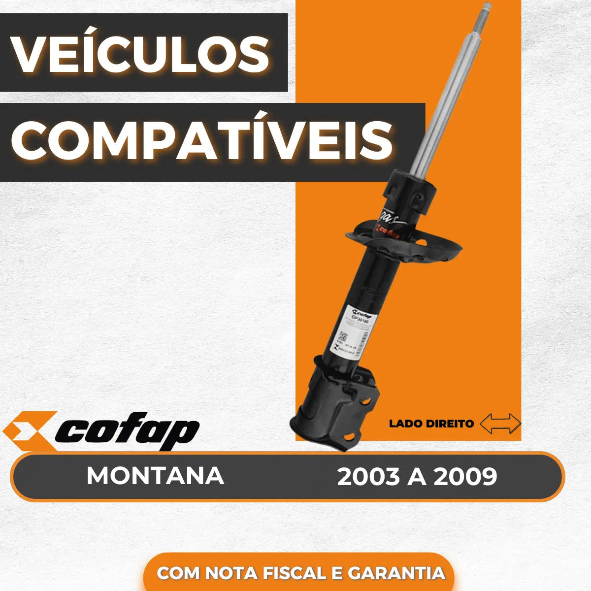 Amortecedor Dianteiro Montana 04 A 2009 Cofap Lado Direito