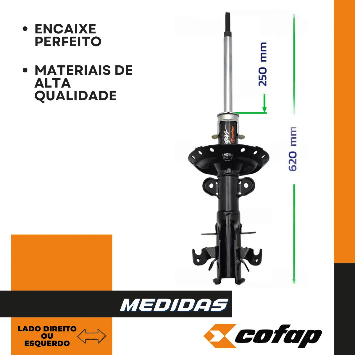 Amortecedor Dianteiro Fit City 2009 2010 2011 2012 13 Cofap