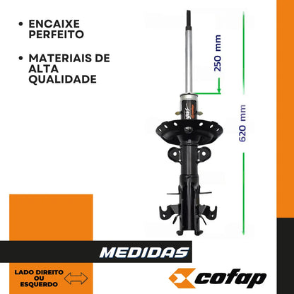 Amortecedor Dianteiro Fit City 2009 2010 2011 2012 13 Cofap