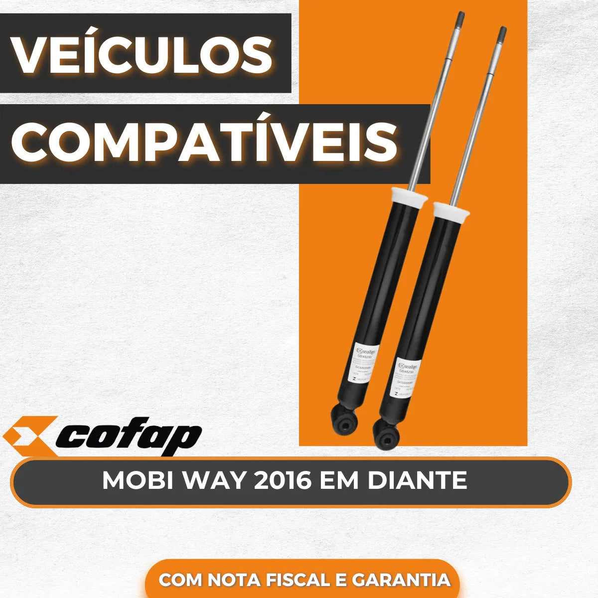 Par Amortecedor Traseiro Fiat Mobi Way 2016/.. Cofap