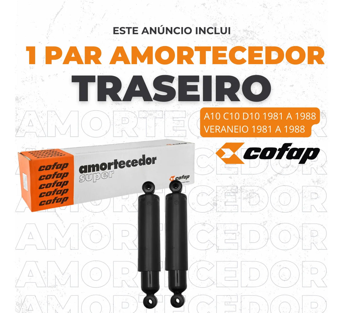 Par Amortecedor Traseiro Veraneio 1981 A 1988 Cofap 04201141