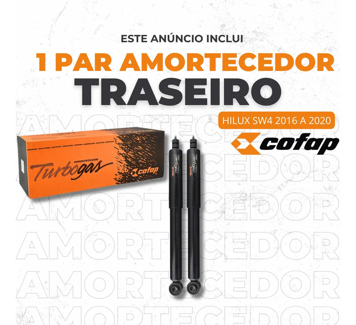 Par Amortecedor Traseiro Hilux Sw4 2016 A 2020 Cofap