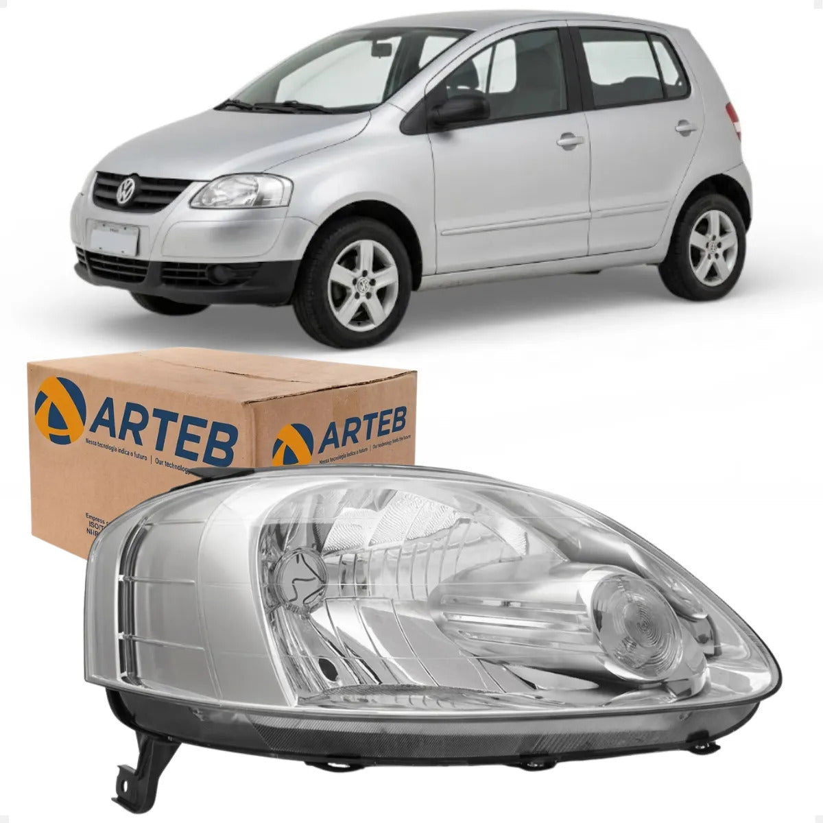Farol Vw Fox Spacefox Crossfox 2004 A 2009 Arteb
