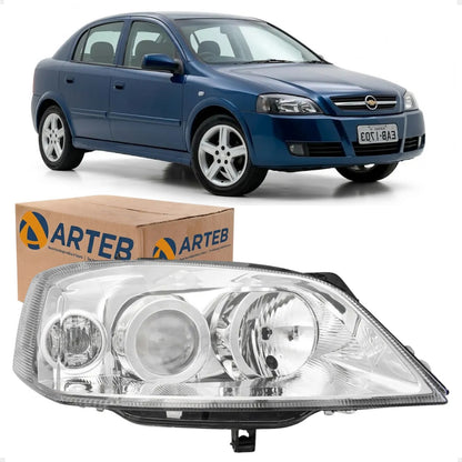 Farol Gm Astra 2003 A 2010 2011 Com Motor De Regulagem Arteb