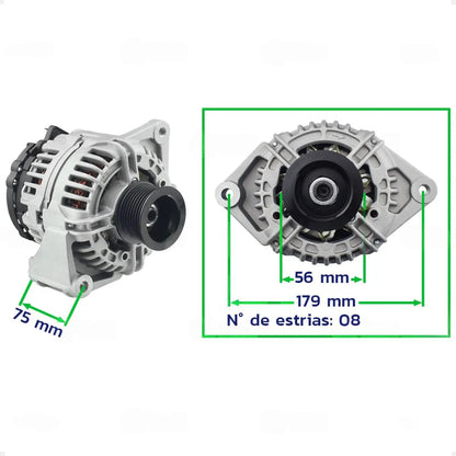 Alternador Cargo 712 815 915 2000 A 2012 12v90acom Polia