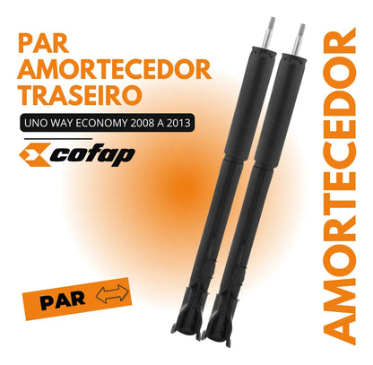 Par Amortecedor Traseiro  Uno Way 2008 A 2013 - Cofap