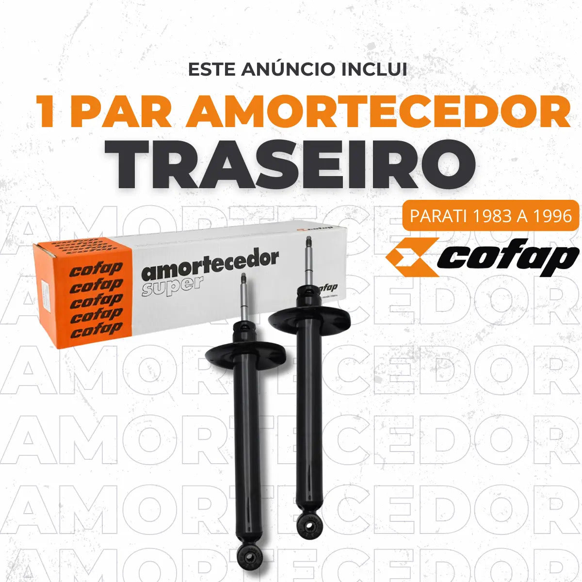 Par Amortecedor Traseiro Cofap Parati Quadrada 1984 A 1995