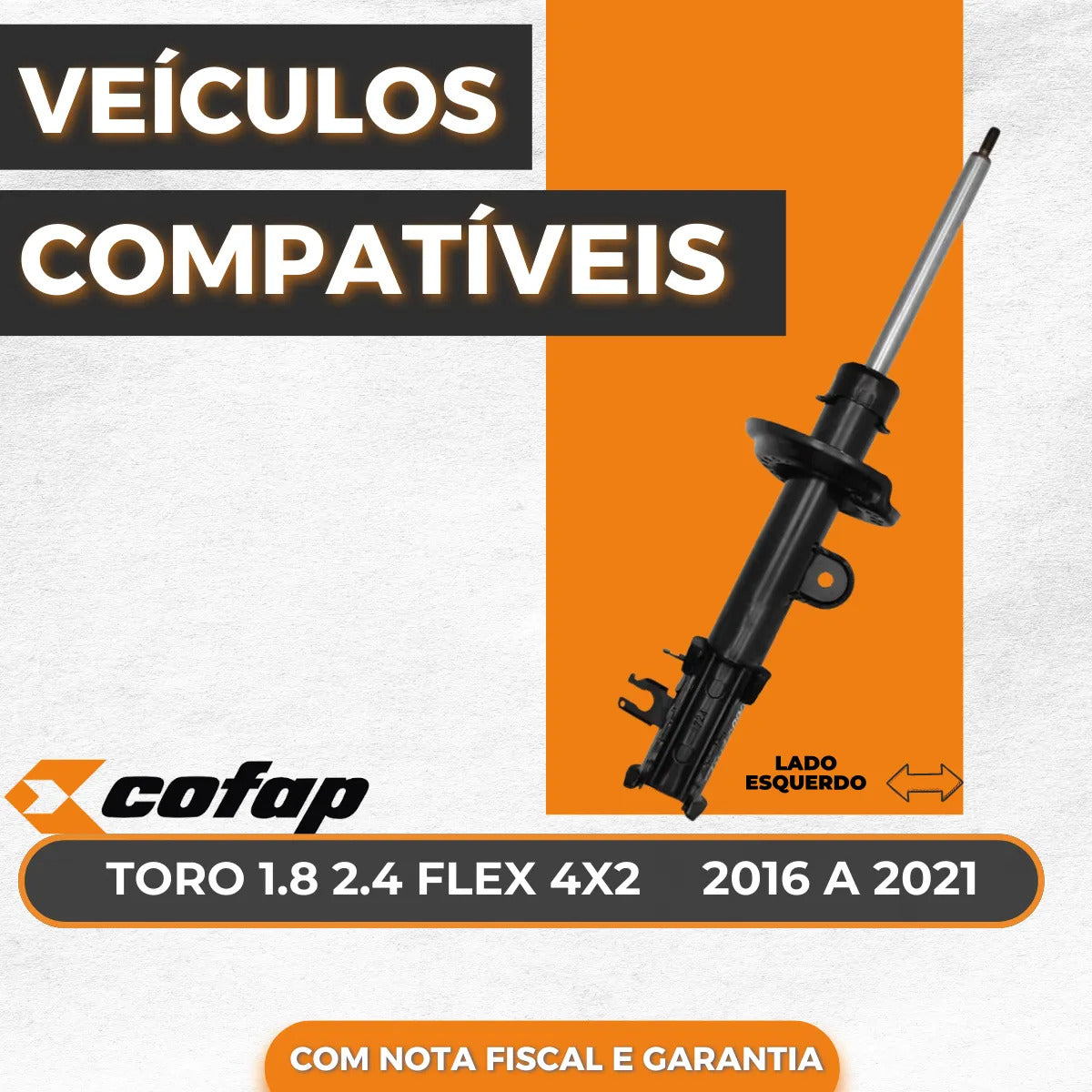 Amortecedor Dianteiro Esquerdo Toro 1.8 4x2 Cofap Turbogas