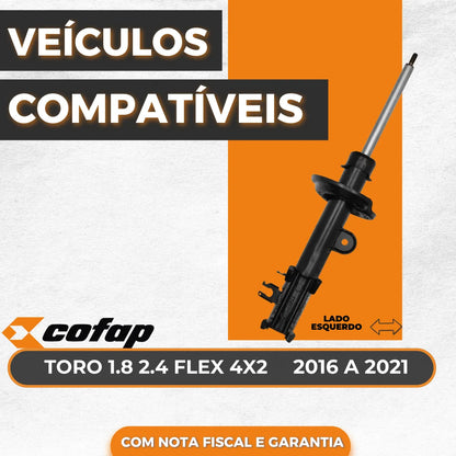 Amortecedor Dianteiro Esquerdo Toro 1.8 4x2 Cofap Turbogas