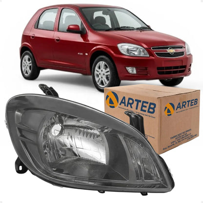 Farol Prisma / Celta 2002 A 2011 Máscara Dark Chrome Arteb