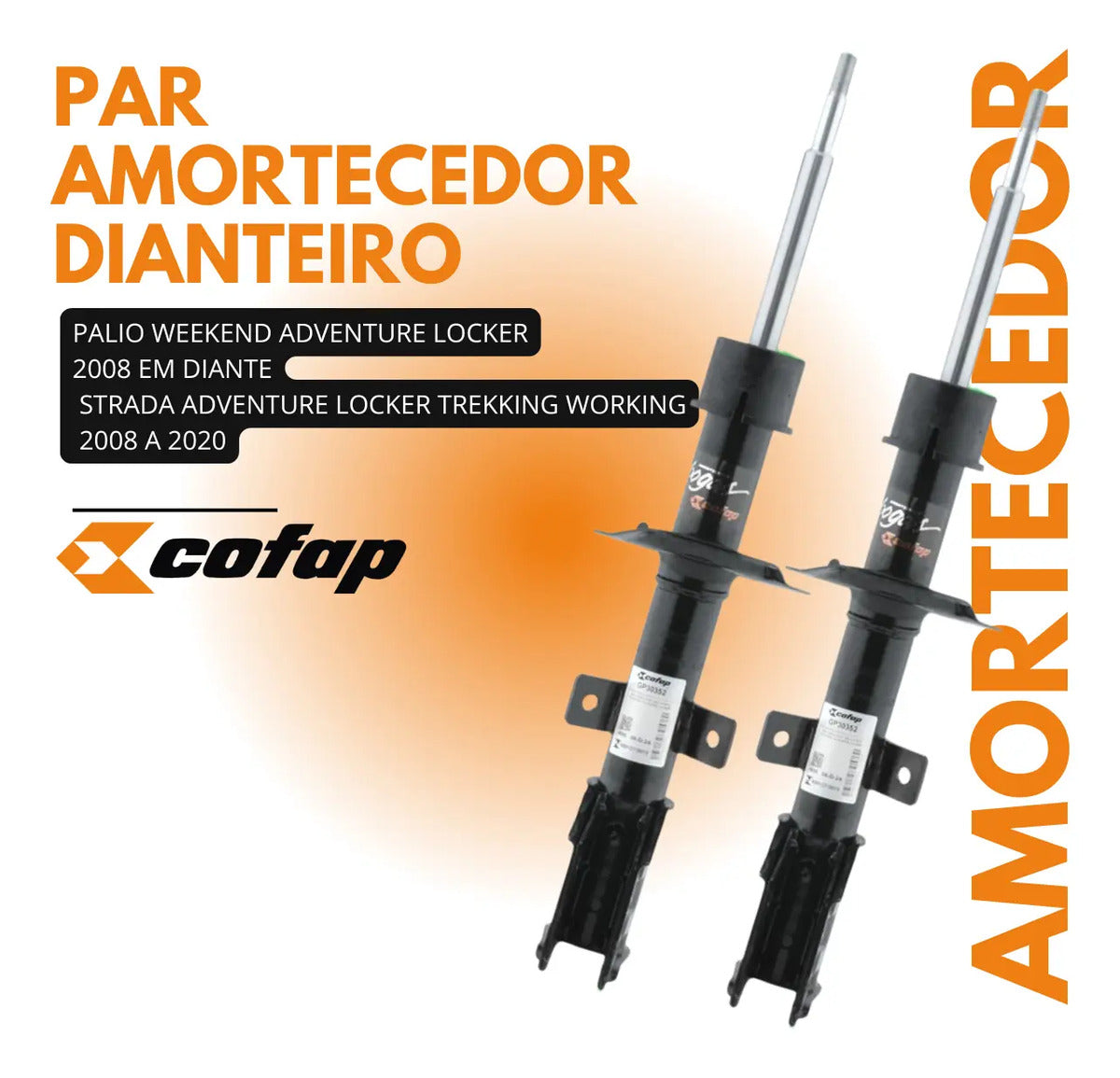 Par Amortecedor Dianteiro Cofap Palio Adventure 2008 Diante
