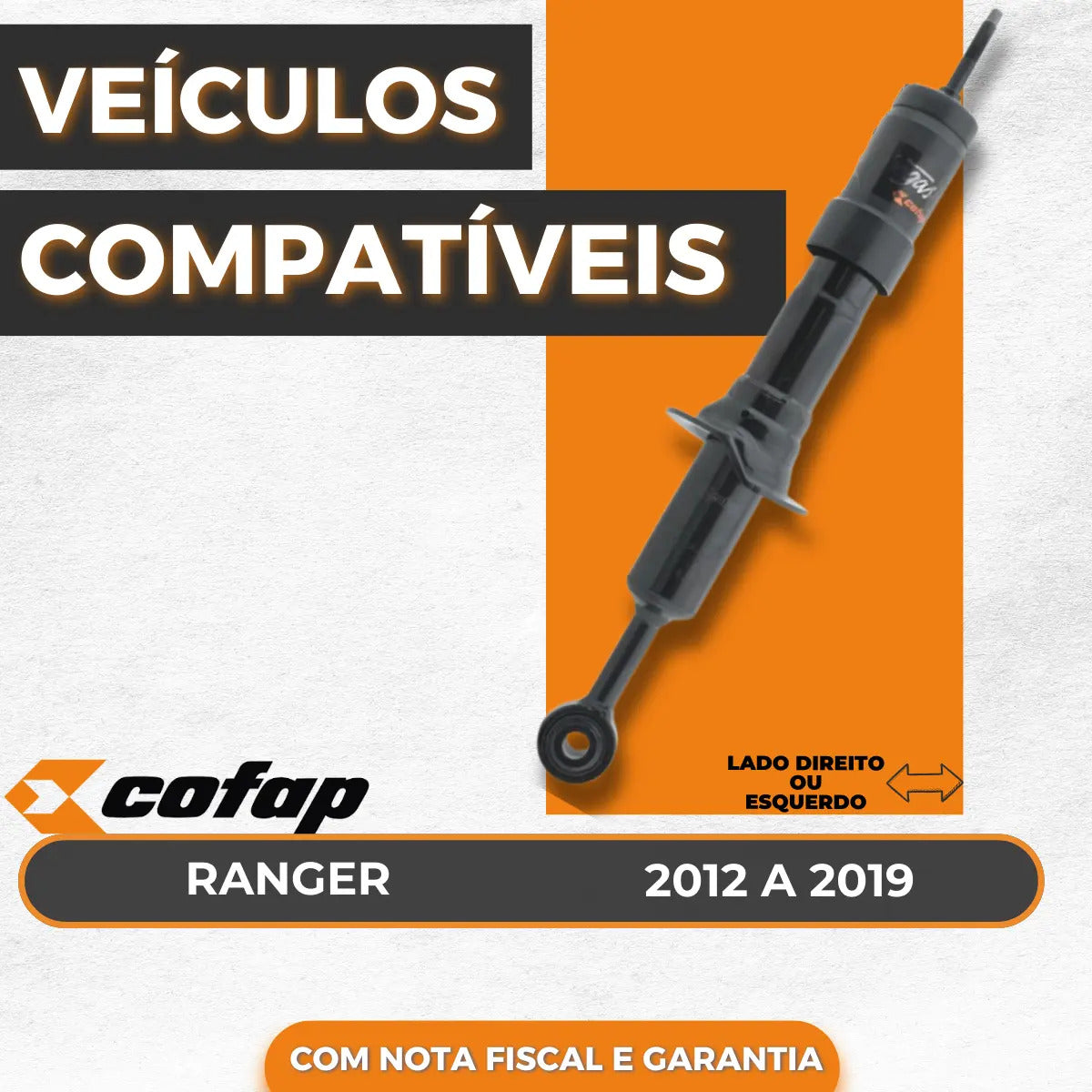 Amortecedor Dianteiro Ford Ranger 2012 A 2018 Cofap