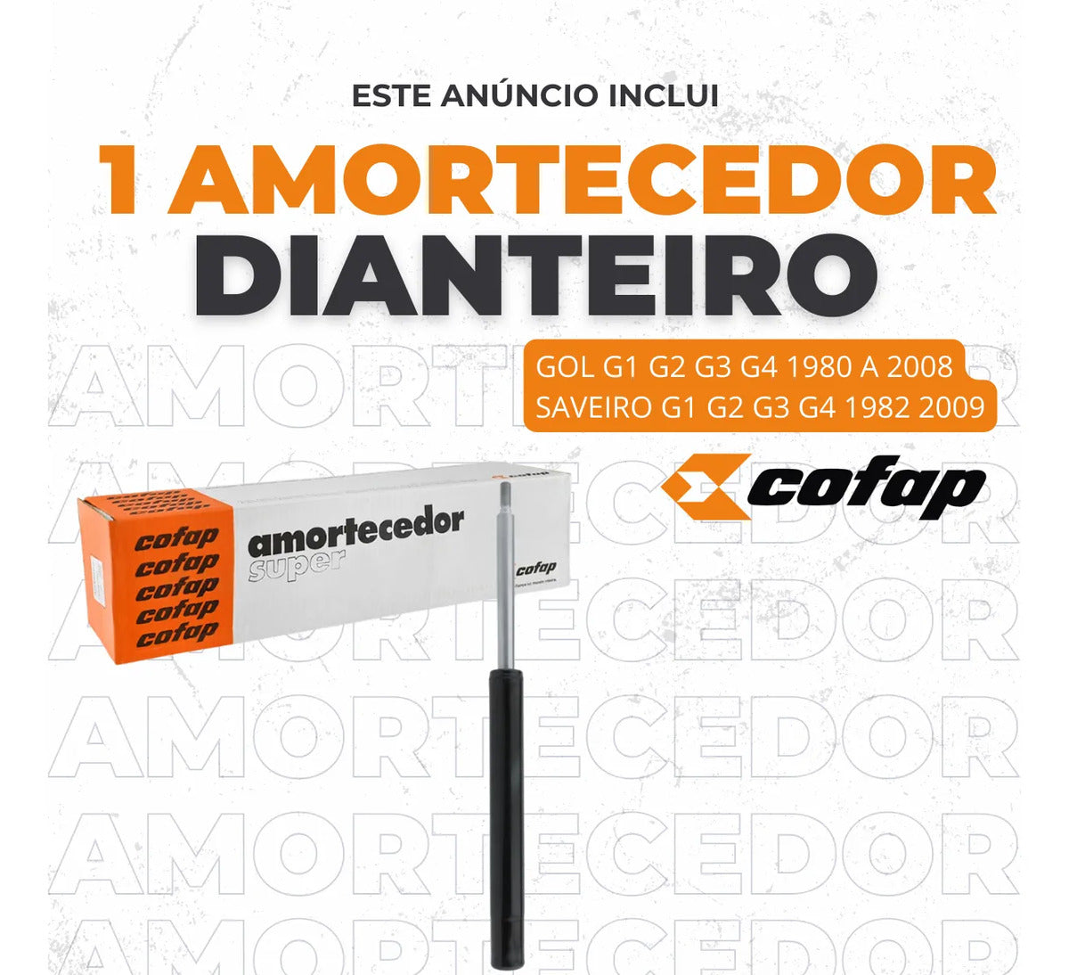 Amortecedor Dianteiro Gol G1 G2 G3 G4 1980 A 2008 Cofap