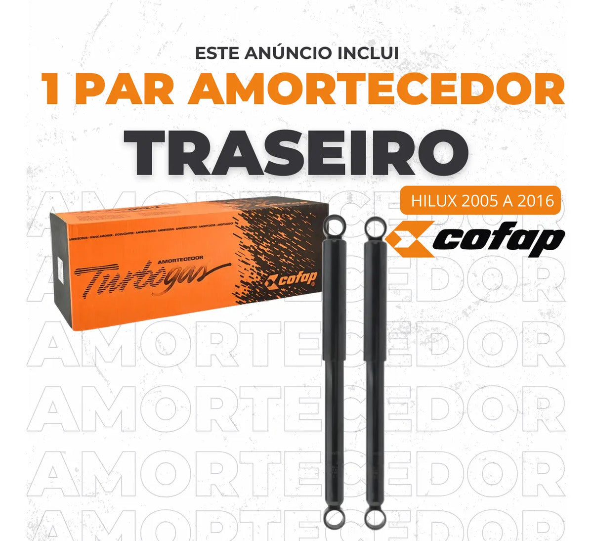Par Amortecedor Traseiro Cofap Turbogás Toyota Hilux Picape