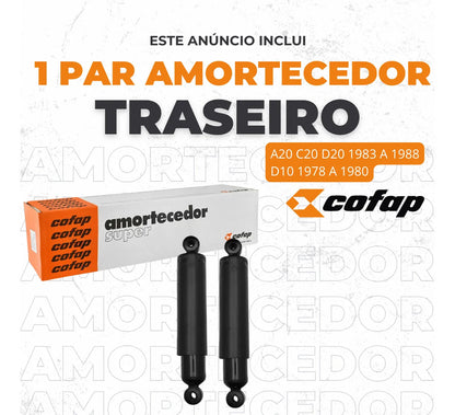 Par Amortecedor Traseiro A10 C10 D10 A20 C20 D20 Cofap
