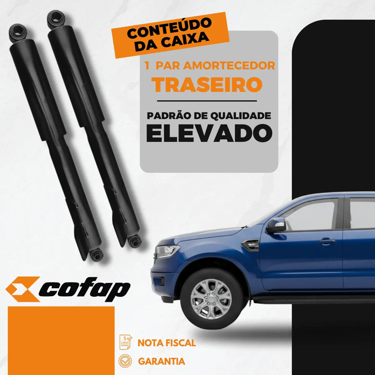 Par Amortecedor Traseiro Ranger Black 2.2 Diesel 4x2 Cofap