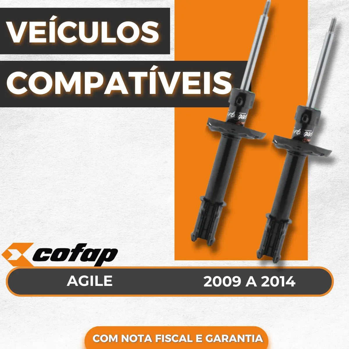 Par Amortecedor Dianteiro Gm Agile 2009 A 2014 Cofap