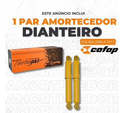 Par Amortecedor Dianteiro Cofap S10 4x4 06/2006 A 2011