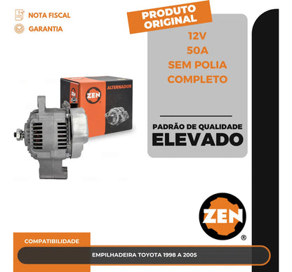 Alternador Empilhadeira Toyota 1998 A 2005 12v50a