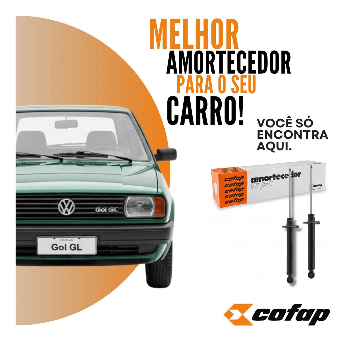Par Amortecedor Traseiro Cofap Vw Gol Quadrado 1980 Á 1994