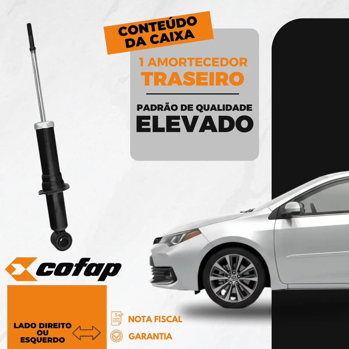 Amortecedor Traseiro  Corolla 2017 2018 Original Cofap