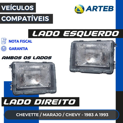 Farol Vidro Chevy 500 1991 A 1995 Marajo Chevette Arteb
