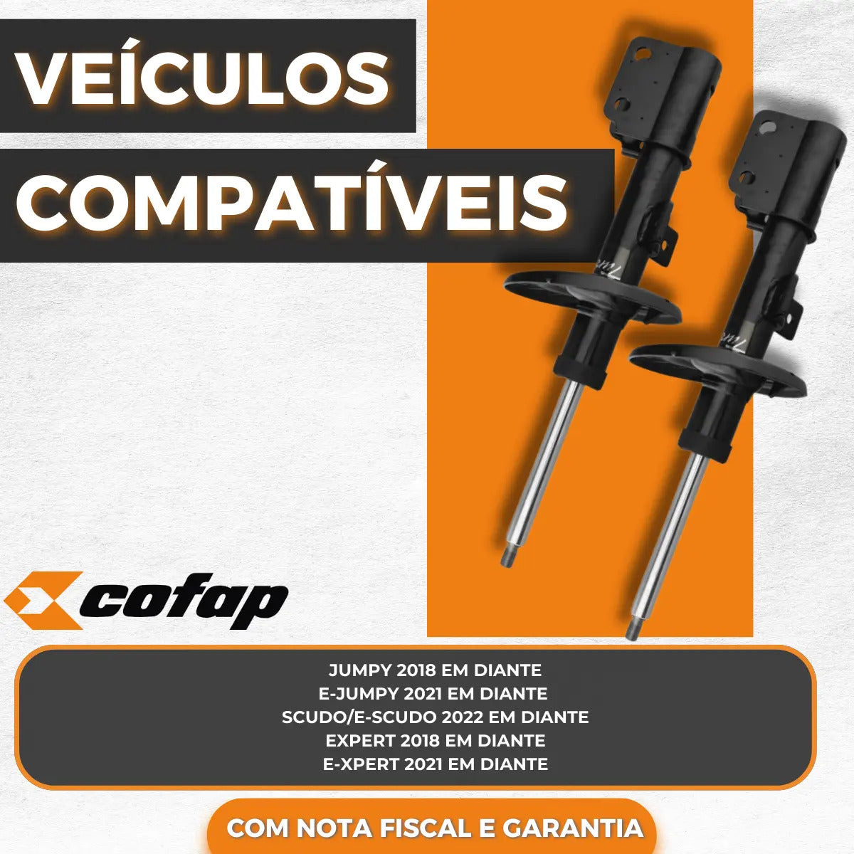 Par Amortecedor Dianteiro Jumpy Scudo Expert 2018/.. Cofap