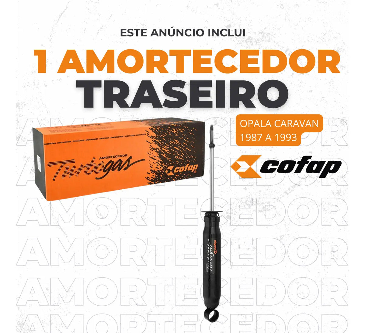 Amortecedor Traseiro Cofap Caravan 1987 88 89 1991 1992 1993